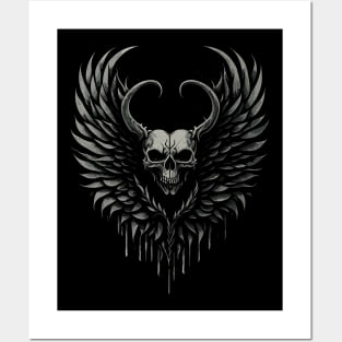 Gothic Emo Skeleton Satanic Occult Dark Art Witchy Gothic Posters and Art